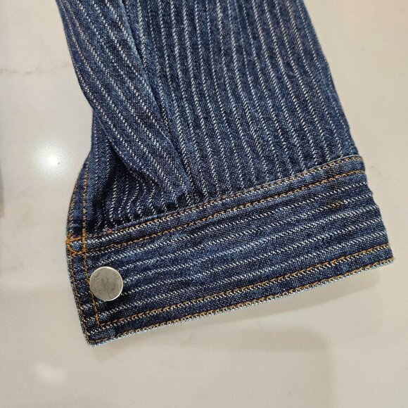 Ohio State Buckeyes Denim Jacket Small Embroidered Patchwork Blue - Picture 5 of 14